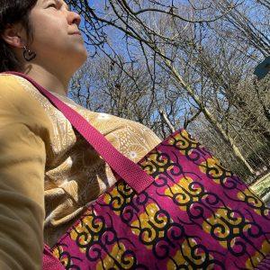 Tote bag en wax lumineux