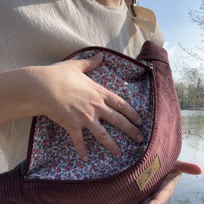 Banane avec doublure ne coton fleurie