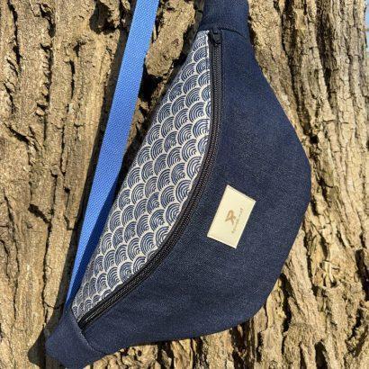 Sac bandoulière en jeans et tissus japonais