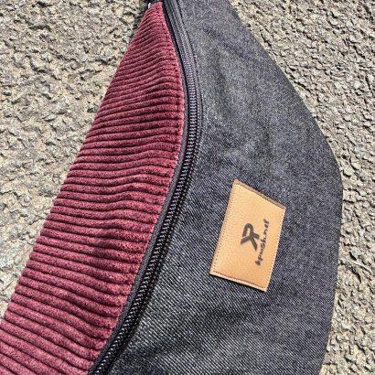 Sac en Jeans et velours avec zip solide