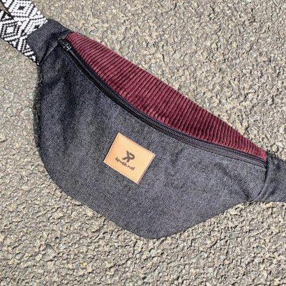 Sac hommes en jeans et velours