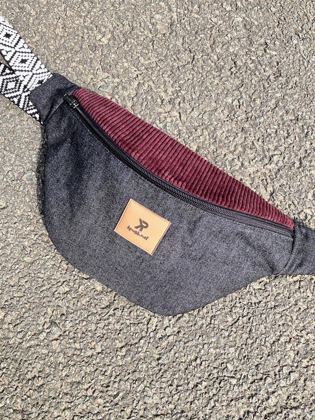 ashpalt-bordeau-liste Sac hommes en jeans et velours