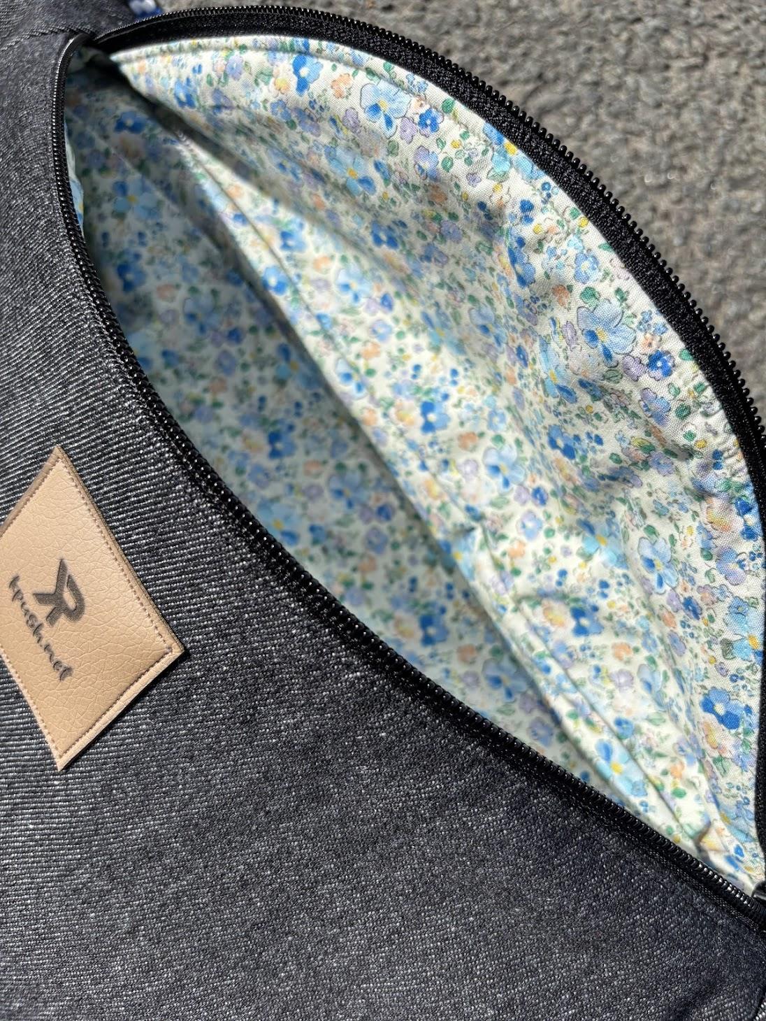 banane-interieur-fleuri sac pratique et spacieux cousu main