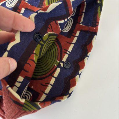 Doublure en wax de pochette a livre