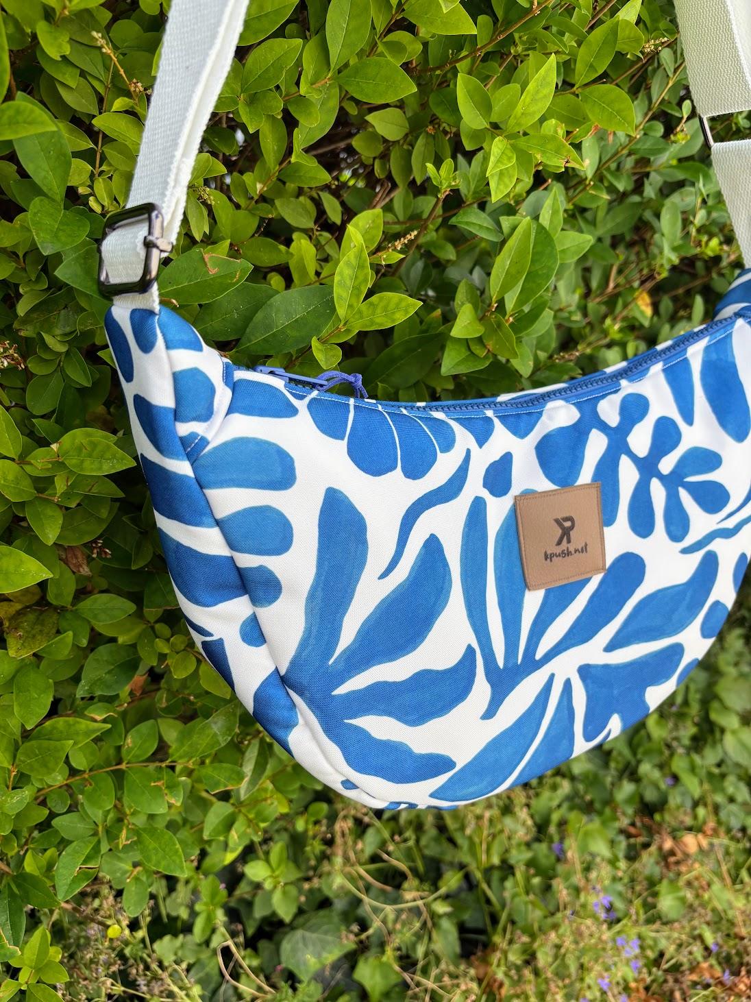 sac-motifs-bleus Sac en toile d'Oxford solide cousu main a Bruxelles