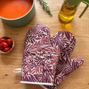 Paire de gants pour le four et la cuisine cousus main