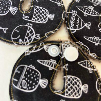 lingette pour sonde de gastrostomie motifs poissons